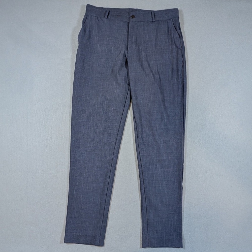 State & Liberty Pants Mens 34 Blue Athletic Fit 4-Way Stretch Slim Trousers